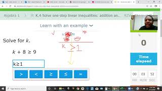 Algebra 1 IXL -K.4 Solve one-step linear inequalities: addition & subtraction - Mr. Varner Instructs