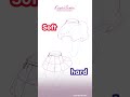 硬さで変わるなびき方の違い【スカートの描き方】