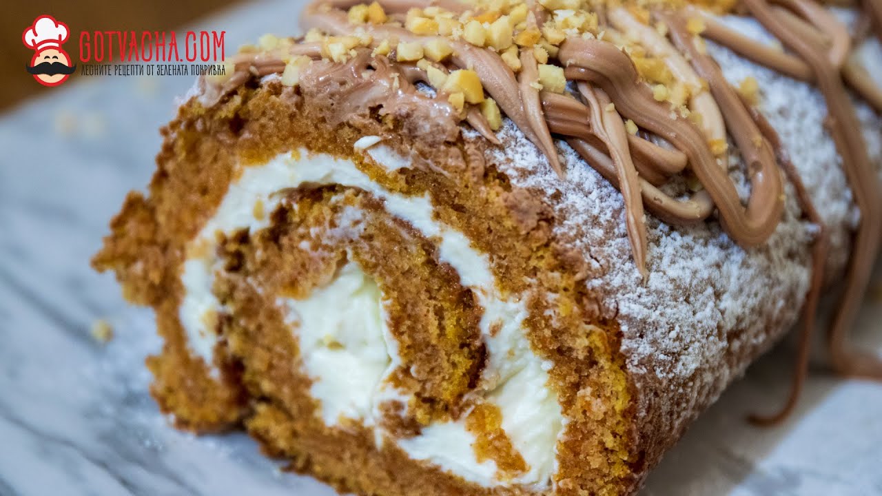 Руло с моркови и плънка от крема сирене