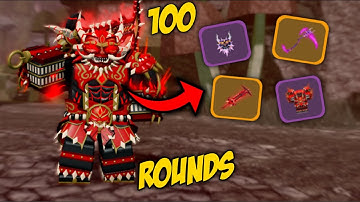 I grinded 100 ROUNDS of The Yokai Peak DUNGEON | Dungeon Quest ROBLOX