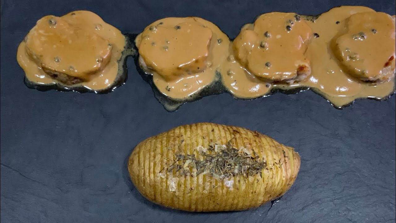 Solomillo de cerdo con patatas hasselback