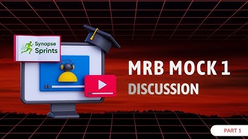 MRB Mock Test 1 | Detailed Solutions & Explanations (Part 1)| Synapse Sprints