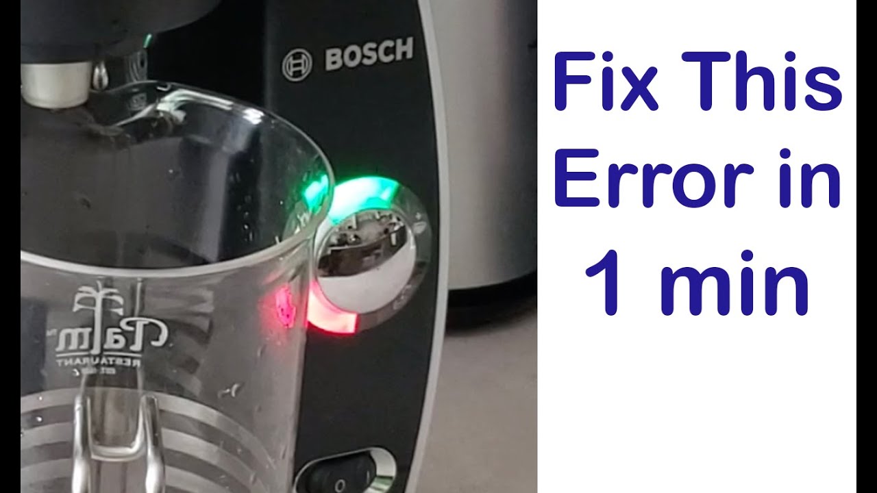 Fix Bosch Tassimo Red Light Error In 1