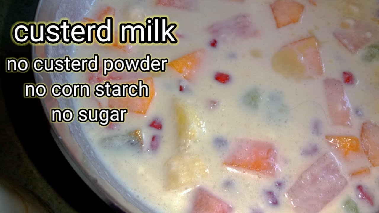 Make Custard Milk || no custard powder, no corn starch & no sugar