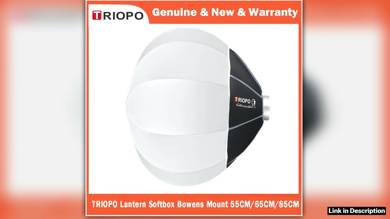 TRIOPO Lantern Softbox Light Modifier 556585cm Quick Release for Sokani X100 COLBOR Godox Aputure B