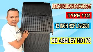 PENGUKURAN BOX CUSTOM LINE ARRAY 112 | RCF 12 INCH & CD ASHLEY ND175 DENGAN SMAART LIVE 7 PART 4