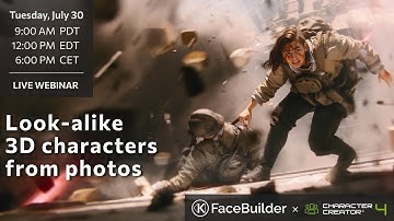 3D Characters from Photos: FaceBuilder for Blender x Character Creator 4 Webinar (Recording)