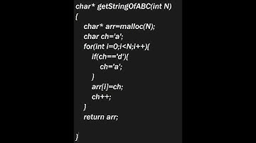 SkillRack - Daily Challenge - Function - getStringOfABC (Program Id: 10115) 07-12-23