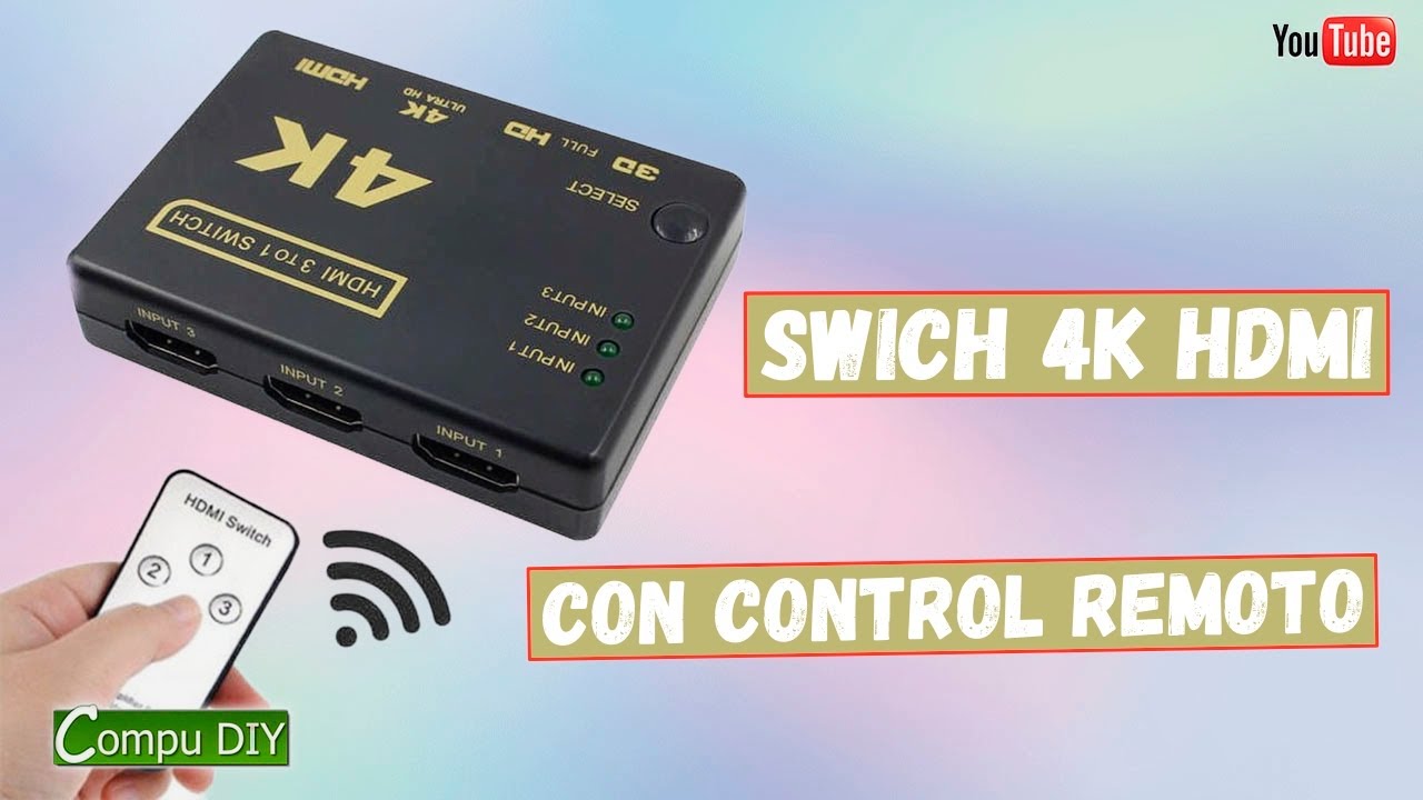 SWITCH HDMI 3 ENTRADAS 1 SALIDA CON CONTROL GENÉRICO, Sin Marca en