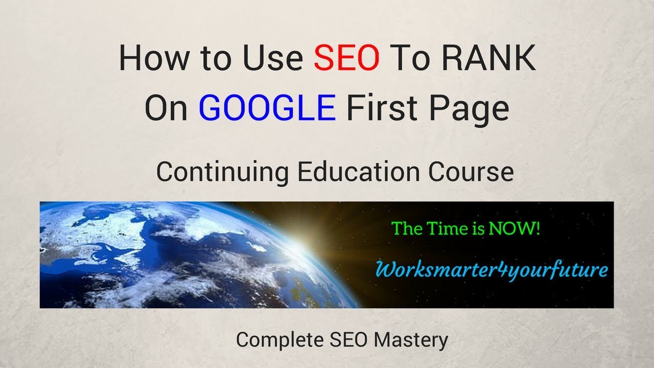 How To Use SEO To RANK on GOOGLE First Page and YouTube First Page ...