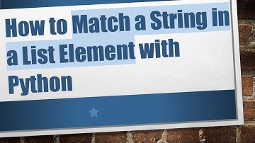 How to Match a String in a List Element with Python