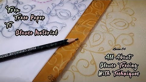 Aari Work Tutorial 84 | Blouse Tracing using Carbon Sheet with Techniques | Beginners Special