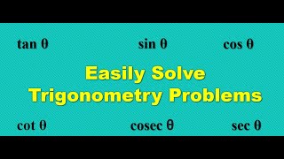 Easily Solve Trigonometry Problems(I) | Solve Trigonometry quickly in simple steps(English Audio) .