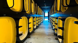 Elon Musk would love this!!! JAPAN's Capsule Hotel like a Spaceship  9hours