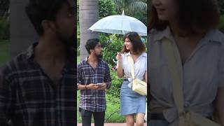 Sharing Umbrella With cute boysAmazing reactions || Umbrella prank