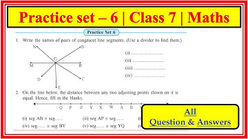 Practice set 6 class 7th maths | geometrical constructions| Chapter number 1 Maharashtra state board