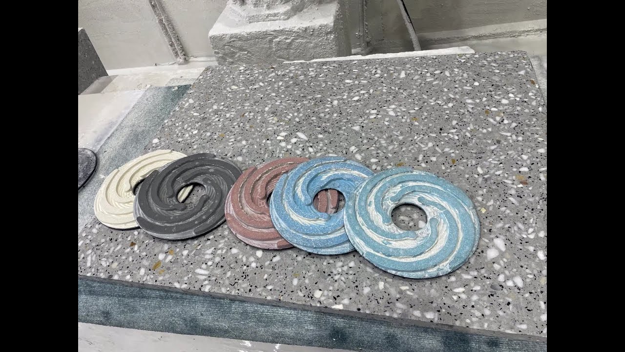 Полировка плит ТЕРРАЦЦО алмазными дисками Бел Ди-Стар. - YouTube