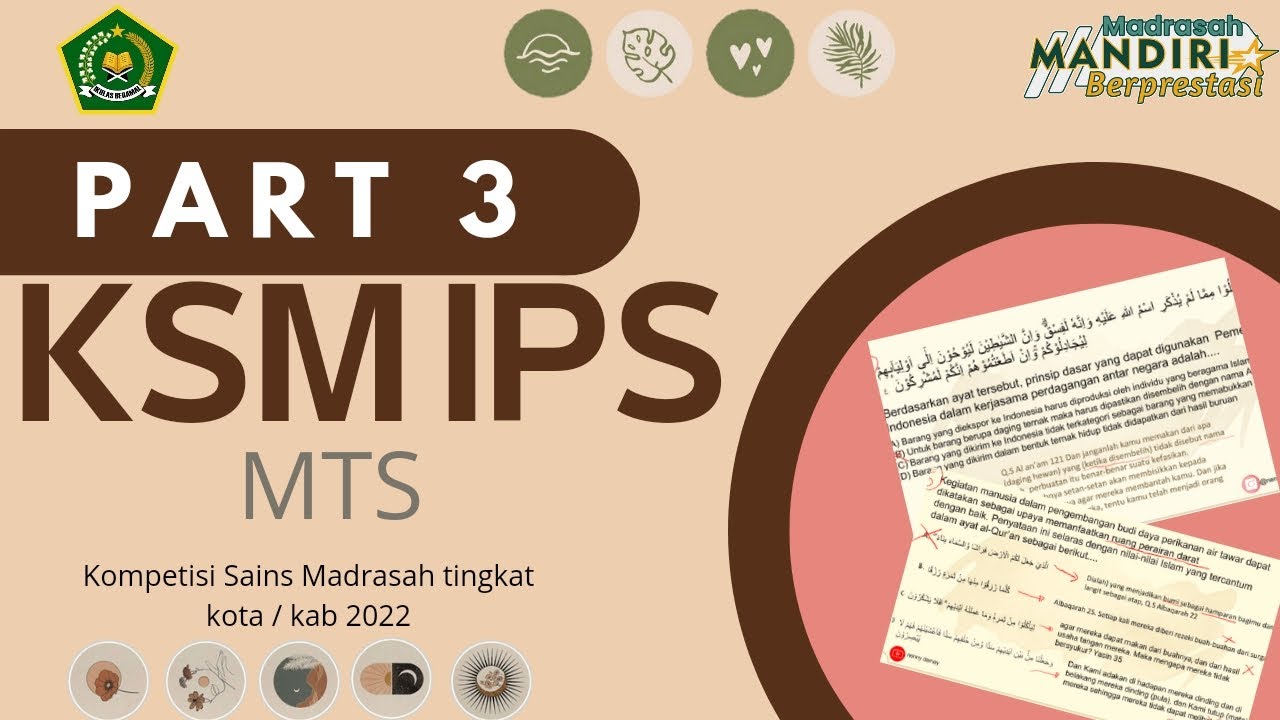 SOAL HOTS! Pembahasan soal KSM IPS terintegrasi MTs 2022, Soal Ayat- Ayat Alquran# part3