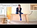 DIY Plywood Desk from 1 sheet | Basic Tools | How to