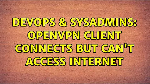 DevOps & SysAdmins: OpenVPN client connects but can't access internet (4 Solutions!!)