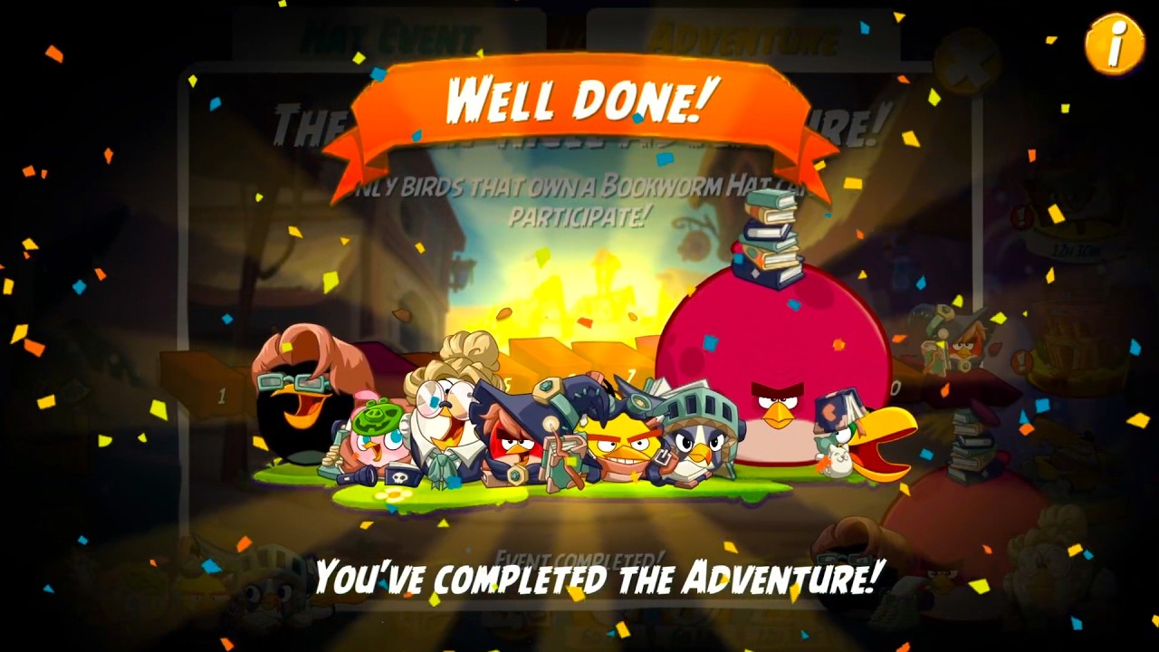 Angry Birds 2 AB2 The Crow-nicle Adventure! Level 1-10 (Bookworm Hat Set 2026)