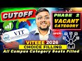 VIT Phase 2 Official Vacant Seats 🤯 | VITEEE 2026 Phase 2 Cutoff Analysis | VIT Counselling 2026