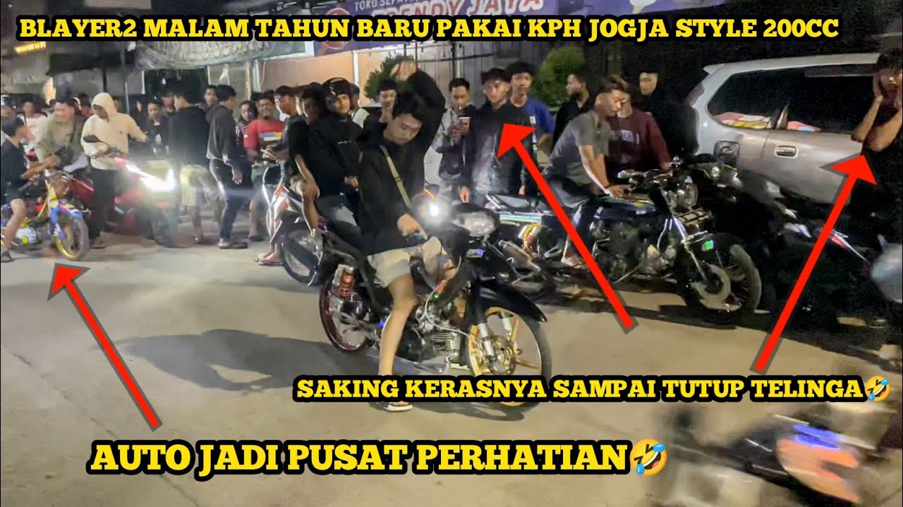 GEBER GEBERAN MALAM TAHUN BARU PAKAI KPH JOGJA STYLE 200CC!! AUTO JADI PUSAT PERHATIAN 🤣
