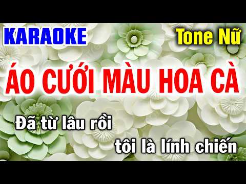 ÁO CƯỚI MÀU HOA CÀ Karaoke Nhạc Sống Tone Nữ ► Dũng Trần Karaoke