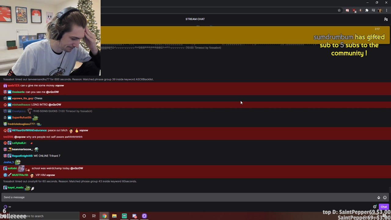 xQc thinking FeelsDankMan