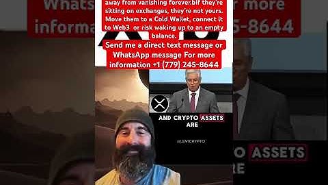 Do not hold your crypto on exchanges or cold wallet make sure you are holding them on Web3 #xrp
