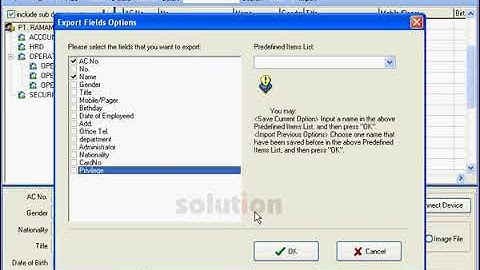 Fingerprint Solution P207 - Cara Mencetak Nama Karyawan dari Mesin Absensi