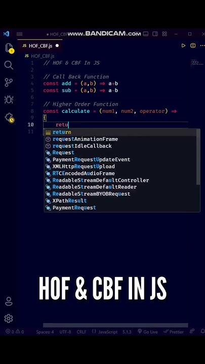 😍😍 Higher Order Function (HOF) & Call Back Function (CBF) in JavaScript ...