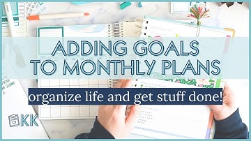 Erin Condren Functional Monthly Plan with Me How to Add Tending List Goals to Your Planner Dashboard