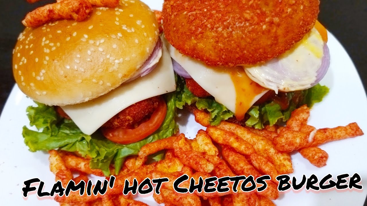 flamin'hot Cheetos burger recipe YouTube