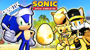Unlocking Chrome Style Sonic & Gold Skins in Sonic Speed Simulator (Golden Eggs)