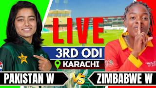 🔴Live: Pakistan Women vs Zimbabwe Women | 3rd ODI | Live Commentary | Live cricket match today