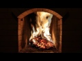 Crackling fireplace burning w snow storm  howling wind outside  relaxing background sounds