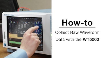 How to Collect Raw Waveform Data with a WT5000 Precision Power Analyzer | Yokogawa Test&Measurement