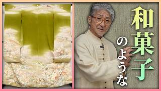 Spring-like] A kimono that looks like a Japanese confectionery