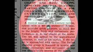 I Musici: Sonata for Violins, Cello and Contrabass - Andante (Rossini) - Angel, 1954