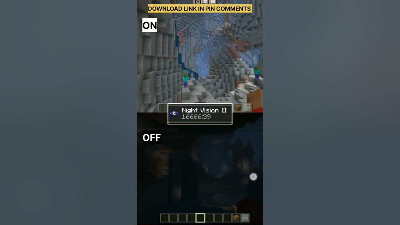 Minecraft night vision texture pack mobile 1 19 minecraft night