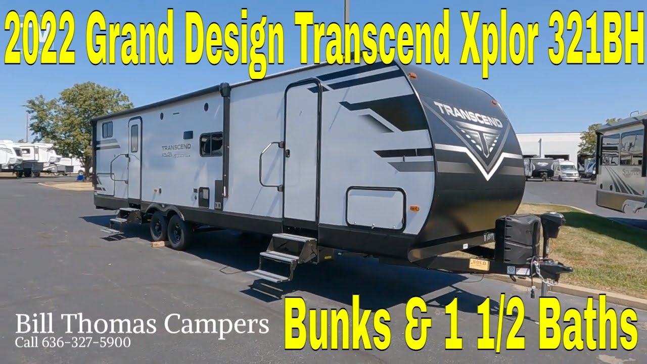 2022 Grand Design Transcend Xplor 321BH // Bunk Beds //1 1/2 Bath - YouTube