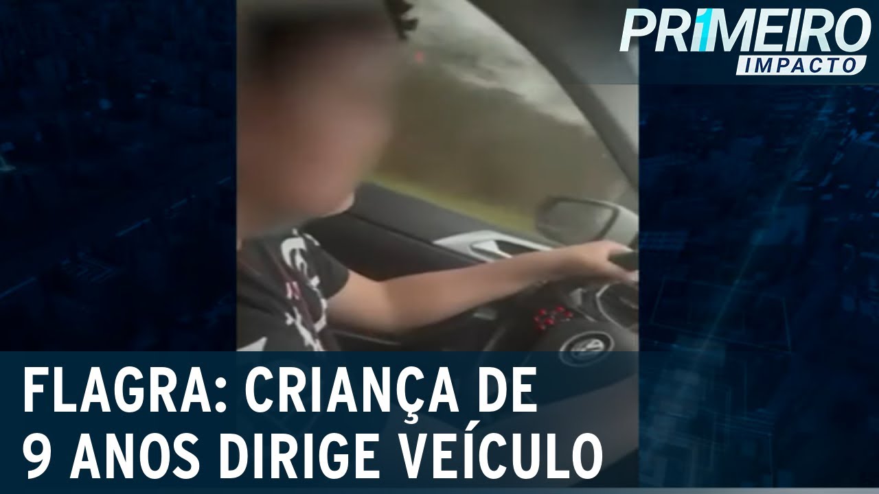 Pai grava menino de 9 anos dirigindo em estrada federal | Primeiro Impacto (09/08/22)