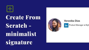 Create a minimalist HTML email signature from scratch