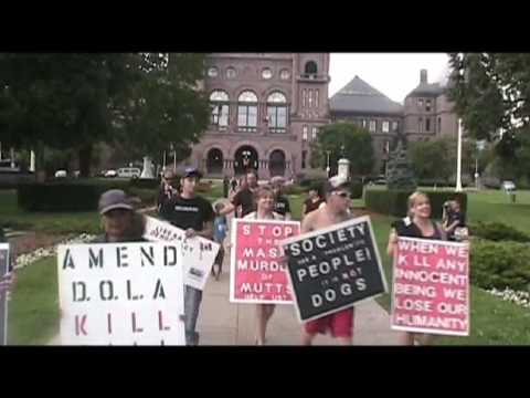 2009 Toronto QUEENS PARK PROTEST Against BSL.avi