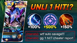 NEW META‼️GLOBAL MIYA MAX CRITICAL BUILD FOR UNLI 1 HIT!!🥵🥵 TOP 1 GLOBAL MIYA GAMEPLAY! - MLBB