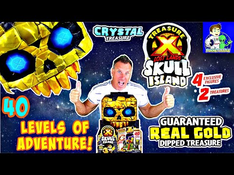  TREASURE X Lost Lands Skull Island Skull Temple Mega Playset,  40 Levels of Adventure. 4 Micro Sized Action Figs. Survive The Traps and  Discover Guaranteed Real Gold Dipped Treasure : Toys