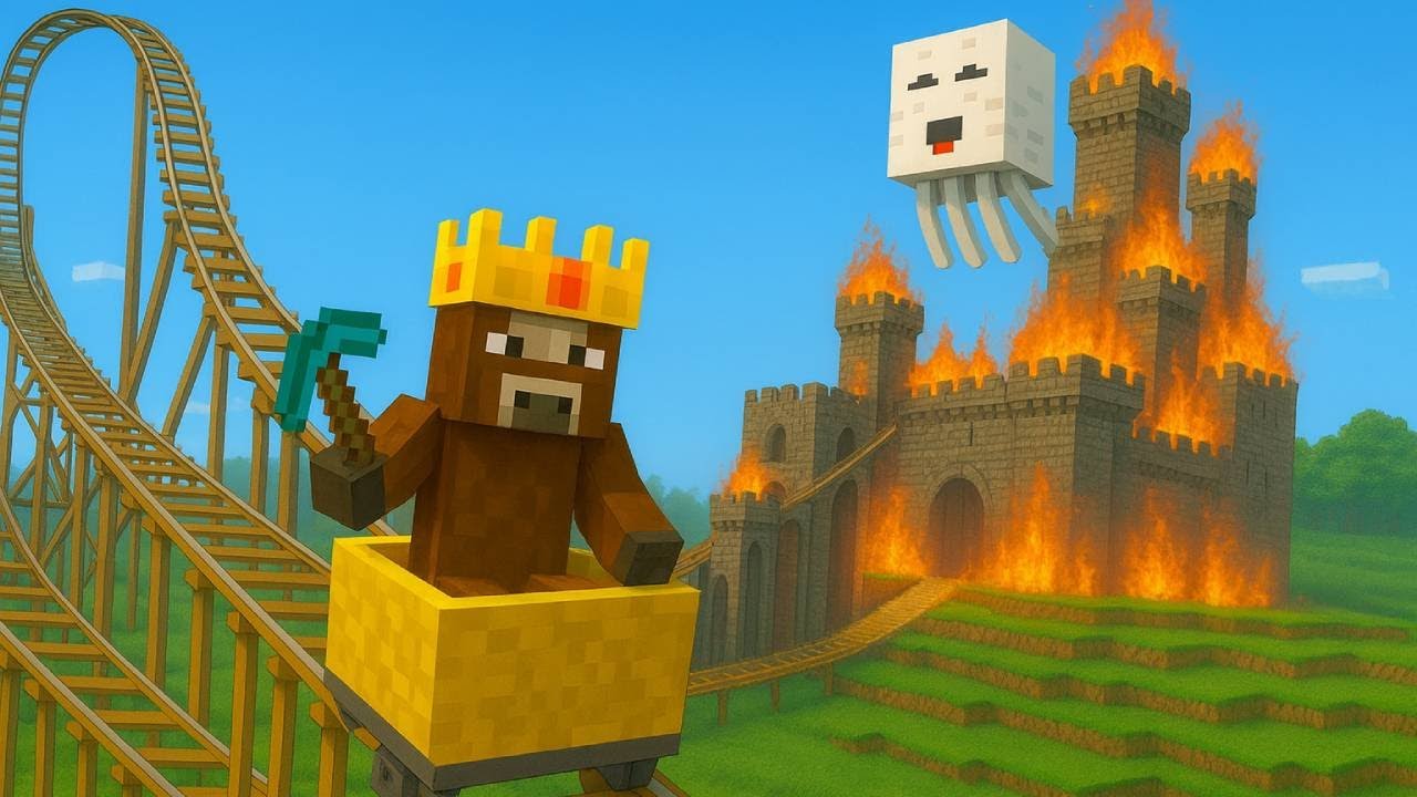 🔴Sunday Castle Upgrades & Roller Coaster Build🔥🎢🔴 Minecraft Forever World