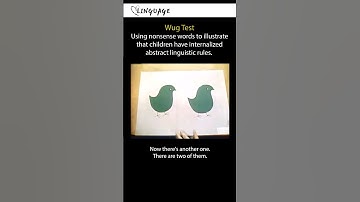 One wug, two wugs. Welcome to the #wugtest