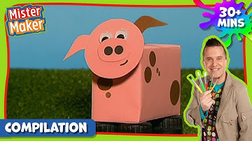 Mister Maker Comes To Town 🎨 Recycled Art | SEASON 1 FULL EPISODES COMPILATION - Arts & Crafts